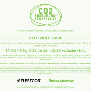 Verantwortung im Gerüstbau: Otto Wolf kompensiert über 14 Tonnen CO2