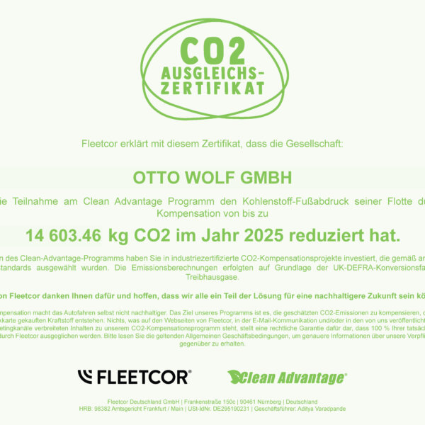 Verantwortung im Gerüstbau: Otto Wolf kompensiert über 14 Tonnen CO2